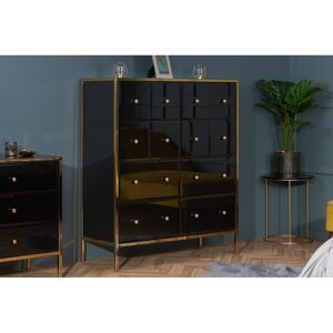 Etta Avenue Cindy 12 Drawer 103Cm W Dresser Black;Gold 120cm H X 103cm W X 40cm D Etta Avenue Cindy 12 Drawer 103Cm W Dresser Black;Gold 120cm H X 103cm W X 40cm D