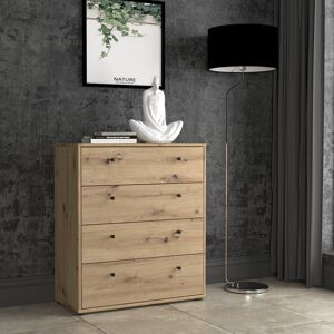 Wade Logan Amandla chest of drawers Artisan Oak 85.5cm H X 73.7cm W X 34.8cm D Wade Logan Amandla chest of drawers Artisan Oak 85.5cm H X 73.7cm W X 34.8cm D