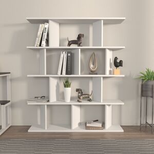 Latitude Run Liley-Rose Bookcase White 141cm H X 120cm W X 24.6cm D Latitude Run Liley-Rose Bookcase White 141cm H X 120cm W X 24.6cm D