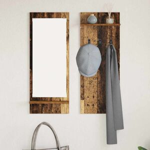 Brayden Studio Wall-Mounted Coat Rack With Shelf 70 X 10 X 90 Cm Old Wood 90cm H X 70cm W X 10cm D Brayden Studio Wall-Mounted Coat Rack With Shelf 70 X 10 X 90 Cm Old Wood 90cm H X 70cm W X 10cm D