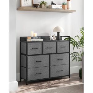 Borough Wharf Chest Of Drawers, Bedroom Cabinet, 7 Fabric Drawers With Handles, Metal Frame Slate Grey/Black Borough Wharf Chest Of Drawers, Bedroom Cabinet, 7 Fabric Drawers With Handles, Metal Frame Slate Grey/Black
