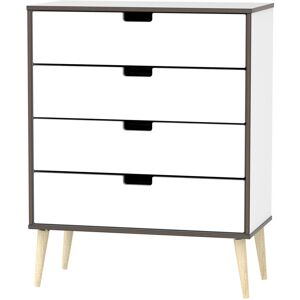 Latitude Run Fully Assembled Fairbury 4 Drawer Chest White Gloss/Oak 91cm H X 76.5cm W X 39.5cm D Latitude Run Fully Assembled Fairbury 4 Drawer Chest White Gloss/Oak 91cm H X 76.5cm W X 39.5cm D