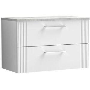 Nuie Deco 805mm Wall Hung Single Vanity Satin White 50cm H X 80.5cm W X 39cm D Nuie Deco 805mm Wall Hung Single Vanity Satin White 50cm H X 80.5cm W X 39cm D