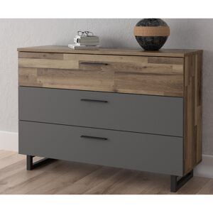 Mercury Sirius Black Chest of Drawers Brown/Grey 85.8cm H X 120.1cm W X 41.3cm D Mercury Sirius Black Chest of Drawers Brown/Grey 85.8cm H X 120.1cm W X 41.3cm D