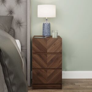 Alpen Home Kascha 3 Drawer Bedside Table Royal Walnut 60.1cm H X 35cm W X 39.8cm D Alpen Home Kascha 3 Drawer Bedside Table Royal Walnut 60.1cm H X 35cm W X 39.8cm D