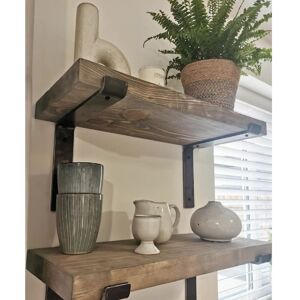 Union Rustic Isulf Solid Wood Bracket Shelf Brown 4cm H x 80cm W x 22cm D Union Rustic Isulf Solid Wood Bracket Shelf Brown 4cm H x 80cm W x 22cm D
