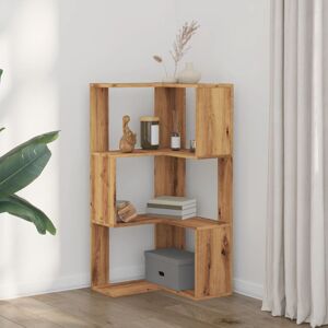Norden Home Corner Bookcase 5-Tier 50X50 Cm Engineered Wood Artisian Oak (3 Shelves) 102cm H x 50cm W x 50cm D Norden Home Corner Bookcase 5-Tier 50X50 Cm Engineered Wood Artisian Oak (3 Shelves) 102cm H x 50cm W x 50cm D