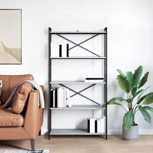 Borough Wharf Bookcase Black Oak 80 X 30 X 153 Cm Engineered Wood Grey (5 Shelves) 153cm H x 80cm W x 30cm D Borough Wharf Bookcase Black Oak 80 X 30 X 153 Cm Engineered Wood Grey (5 Shelves) 153cm H x 80cm W x 30cm D