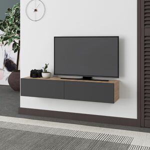 Latitude Run Bowning Wall-Mounted TV Stand for TVs Up to 42 Inches Stylish and Functional Entertainment Unit Oak/Anthracite 60" Latitude Run Bowning Wall-Mounted TV Stand for TVs Up to 42 Inches Stylish and Functional Entertainment Unit Oak/Anthracite 60"