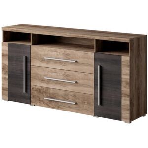 Latitude Run Rustic Andersen Pine & Oak Benil 25 Sideboard Cabinet W182cm - Spacious Storage with Modern Flair Oak Satin 92cm H X 182cm W X 39cm D Latitude Run Rustic Andersen Pine & Oak Benil 25 Sideboard Cabinet W182cm - Spacious Storage with Modern Flair Oak Satin 92cm H X 182cm W X 39cm D