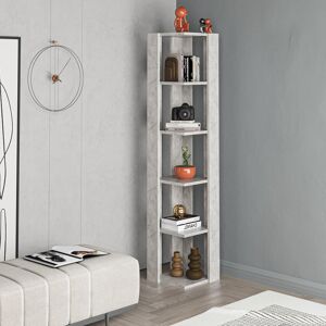 Zipcode Design Nati Modern Corner Bookcase 5 Tiers 34 x 34 x 161 cm Space-Saving Design Lagina 408.94cm H X 86.36cm W X 34cm D Zipcode Design Nati Modern Corner Bookcase 5 Tiers 34 x 34 x 161 cm Space-Saving Design Lagina 408.94cm H X 86.36cm W X 34cm D
