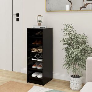 Ebern Designs Shoe Cabinet 31.5x35x90 cm Engineered Wood Black 6 Ebern Designs Shoe Cabinet 31.5x35x90 cm Engineered Wood Black 6