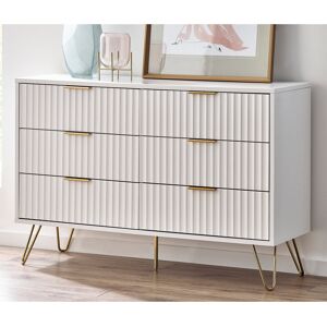 Fairmont Park Brandonville 6 Drawer 120Cm W Double Dresser White 80cm H X 120cm W X 40cm D Fairmont Park Brandonville 6 Drawer 120Cm W Double Dresser White 80cm H X 120cm W X 40cm D
