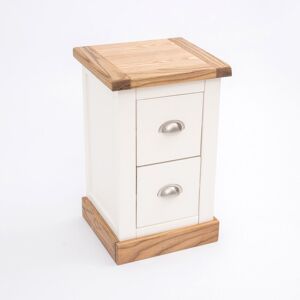 Natur Pur 2 Drawer Bedside Table Chrome Cup/White 56cm H X 35cm W X 32cm D Natur Pur 2 Drawer Bedside Table Chrome Cup/White 56cm H X 35cm W X 32cm D