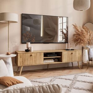 George Oliver Connerville Harmony TV Stand for TVs up to 65" Gold Craft Oak 65" George Oliver Connerville Harmony TV Stand for TVs up to 65" Gold Craft Oak 65"