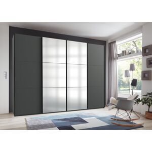 Ebern Designs Guardino 4 Door Wardrobe Graphite 236cm H x 300cm W x 65cm D Ebern Designs Guardino 4 Door Wardrobe Graphite 236cm H x 300cm W x 65cm D
