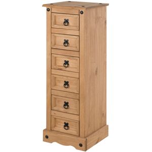 Brambly Cottage Bridewell 6 Drawer 35Cm W Chest of Drawers Antique Wax 105cm H X 35cm W X 33cm D Brambly Cottage Bridewell 6 Drawer 35Cm W Chest of Drawers Antique Wax 105cm H X 35cm W X 33cm D