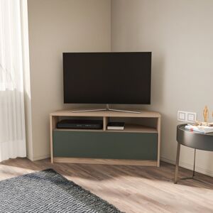 17 Stories Droskyn Corner TV Stand for TVs up to 43'' Natural/Green 43" 17 Stories Droskyn Corner TV Stand for TVs up to 43'' Natural/Green 43"