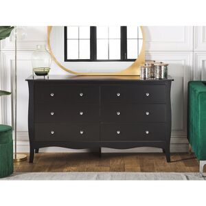 Lark Manor Ottilie 6 Drawer Chest Black 75cm H X 130cm W X 40cm D Lark Manor Ottilie 6 Drawer Chest Black 75cm H X 130cm W X 40cm D