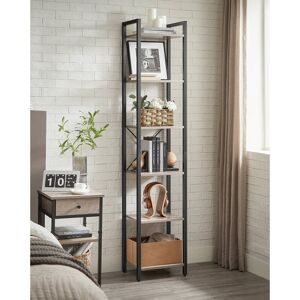 Borough Wharf Lakesha Etagere Bookcase Greige/Black 187.5cm H x 40cm W x 30cm D Borough Wharf Lakesha Etagere Bookcase Greige/Black 187.5cm H x 40cm W x 30cm D