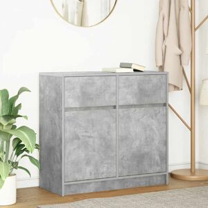 Latitude Run Sideboard With Drawer 80X34x76 Cm Engineered Wood Concrete Grey 76cm H X 80cm W X 34cm D Latitude Run Sideboard With Drawer 80X34x76 Cm Engineered Wood Concrete Grey 76cm H X 80cm W X 34cm D