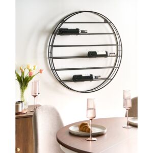 17 Stories 10 Bottle Wall Mounted Wine Bottle Rack Black Black 80cm H X 80cm W X 80cm D 17 Stories 10 Bottle Wall Mounted Wine Bottle Rack Black Black 80cm H X 80cm W X 80cm D