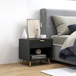 Fairmont Park Aleene 50cm W Manufactured Wood Bedside Table Black 47cm H X 50cm W X 40cm D Fairmont Park Aleene 50cm W Manufactured Wood Bedside Table Black 47cm H X 50cm W X 40cm D