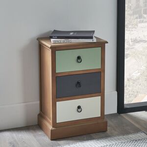 ClassicLiving Cecelia 3 Drawer Bedside Table Brown;Green;Grey;Beige 65.5cm H X 42cm W X 32cm D ClassicLiving Cecelia 3 Drawer Bedside Table Brown;Green;Grey;Beige 65.5cm H X 42cm W X 32cm D