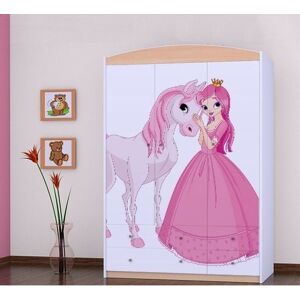 Zoomie Kids Javonte 3 Door Wardrobe Beige 180cm H X 133cm W X 54cm D Zoomie Kids Javonte 3 Door Wardrobe Beige 180cm H X 133cm W X 54cm D