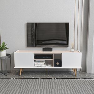 George Oliver Nigel TV Stand for TVs up to 70" White/Beige 71" George Oliver Nigel TV Stand for TVs up to 70" White/Beige 71"