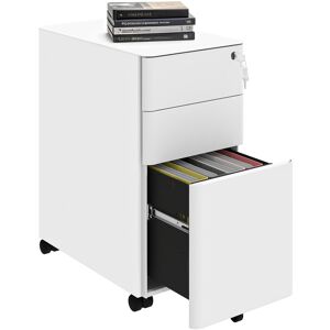 17 Stories 30cm Wide 3 -Drawer Mobile Steel File Cabinet White 59cm H X 30cm W X 46cm D 17 Stories 30cm Wide 3 -Drawer Mobile Steel File Cabinet White 59cm H X 30cm W X 46cm D