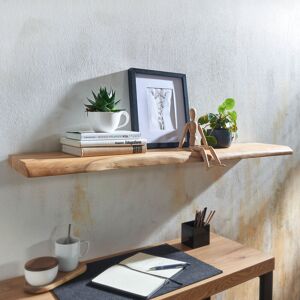 Alpen Home Salters Acacia Solid Wood Floating Shelf with Live Edge Brown 4cm H x 120cm W x 26cm D Alpen Home Salters Acacia Solid Wood Floating Shelf with Live Edge Brown 4cm H x 120cm W x 26cm D