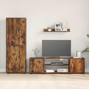 Latitude Run 4 Piece TV Cabinet Set 4 Pcs Engineered Wood Somoked Oak 88" Latitude Run 4 Piece TV Cabinet Set 4 Pcs Engineered Wood Somoked Oak 88"