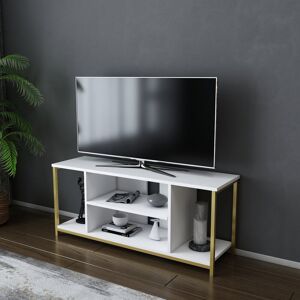 Blue Elephant Rina TV Stand for TVs up to 50" Gold/White 50" Blue Elephant Rina TV Stand for TVs up to 50" Gold/White 50"