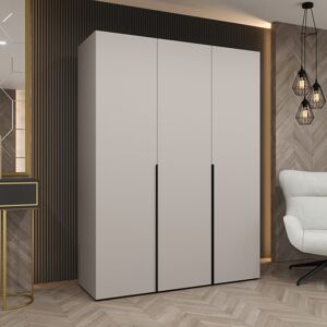 Latitude Run Fresh White Hinged Door Wardrobe 202cm High - Sleek Storage for Contemporary Rooms Cashmere 202cm H X 150cm W X 52cm D Latitude Run Fresh White Hinged Door Wardrobe 202cm High - Sleek Storage for Contemporary Rooms Cashmere 202cm H X 150cm W X 52cm D