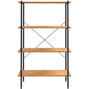 Rio 130cm 4 Shelf Shelving Unit Black/Oak 130cm H X 80cm W X 40cm D Rio 130cm 4 Shelf Shelving Unit Black/Oak 130cm H X 80cm W X 40cm D
