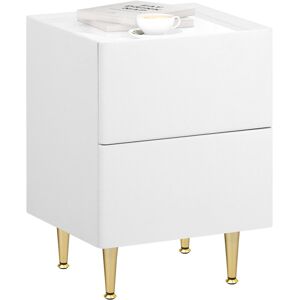 Fairmont Park Ballone 2 Drawer Bedside Table White/Golden 51.00cm H X 40.00cm D Fairmont Park Ballone 2 Drawer Bedside Table White/Golden 51.00cm H X 40.00cm D