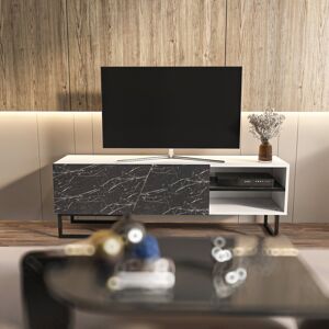 Fairmont Park Hagert TV Stand for TVs up to 55" White/Black Marble/Black 55" Fairmont Park Hagert TV Stand for TVs up to 55" White/Black Marble/Black 55"