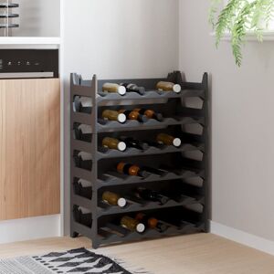 Rebrilliant Bilderback Tabletop/Countertop Wine Bottle Rack in Anthracite Anthracite 78cm H x 60cm W x 26cm D Rebrilliant Bilderback Tabletop/Countertop Wine Bottle Rack in Anthracite Anthracite 78cm H x 60cm W x 26cm D