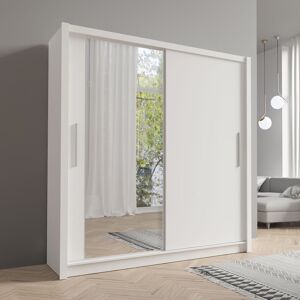 Latitude Run Baku 2 Door Manufactured Wood Wardrobe Natural/White 215cm H X 155cm W X 62cm D Latitude Run Baku 2 Door Manufactured Wood Wardrobe Natural/White 215cm H X 155cm W X 62cm D