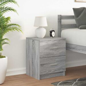 Latitude Run Bedside Cabinet With 2 Drawers 40X36x50 Cm Grey Sonoma 50cm H X 40cm W X 36cm D Latitude Run Bedside Cabinet With 2 Drawers 40X36x50 Cm Grey Sonoma 50cm H X 40cm W X 36cm D