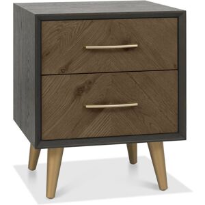Canora Grey Aedric 2 Drawer Bedside Table Weathered Oak/Peppercorn 56cm H X 46cm W X 44cm D Canora Grey Aedric 2 Drawer Bedside Table Weathered Oak/Peppercorn 56cm H X 46cm W X 44cm D