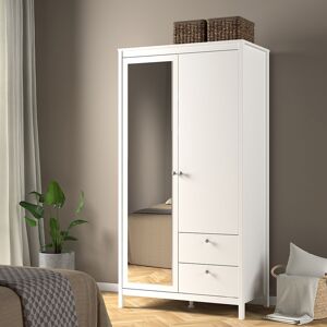 Latitude Run Afonso 2 Door Wardrobe Matt White 199cm H X 102.3cm W X 58.4cm D Latitude Run Afonso 2 Door Wardrobe Matt White 199cm H X 102.3cm W X 58.4cm D