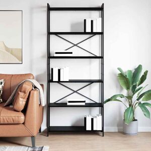 Borough Wharf Bookcase Black Oak 80 X 30 X 153 Cm Engineered Wood Black (5 Shelves) 188cm H x 80cm W x 30cm D Borough Wharf Bookcase Black Oak 80 X 30 X 153 Cm Engineered Wood Black (5 Shelves) 188cm H x 80cm W x 30cm D