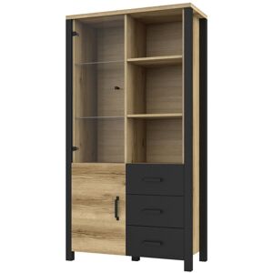 Rio Monango Display Cabinet Grand Natural Oak 191cm H X 101cm W X 43cm D Rio Monango Display Cabinet Grand Natural Oak 191cm H X 101cm W X 43cm D