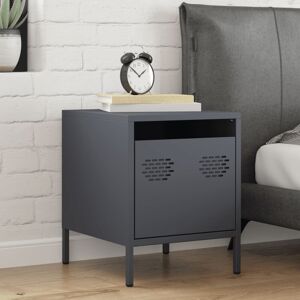 Latitude Run Bedside Table Anthracite 43.5cm H X 35cm W X 39cm D Latitude Run Bedside Table Anthracite 43.5cm H X 35cm W X 39cm D