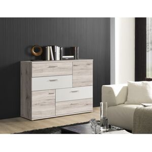 Trent Austin Design Blair 4 Drawer 124.9Cm W Combi Chest Brown/White 95.9cm H X 124.9cm W X 41.3cm D Trent Austin Design Blair 4 Drawer 124.9Cm W Combi Chest Brown/White 95.9cm H X 124.9cm W X 41.3cm D