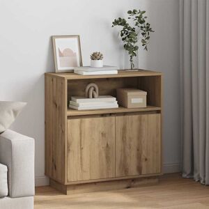 Metro Sideboard With LED 71 X 34.5 X 75 Cm Engineered Wood Artisan Oak 75cm H X 71cm W X 34.5cm D Metro Sideboard With LED 71 X 34.5 X 75 Cm Engineered Wood Artisan Oak 75cm H X 71cm W X 34.5cm D