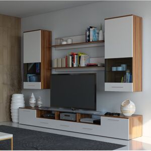 Latitude Run Roberson Entertainment Unit for TVs up to 88" Plum/Glossy white/Glossy white 88" Latitude Run Roberson Entertainment Unit for TVs up to 88" Plum/Glossy white/Glossy white 88"