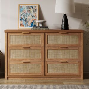 17 Stories Dearbhaile 6 Drawer 133.9cm W Double Dresser Natural Oak 81cm H X 134cm W X 45cm D 17 Stories Dearbhaile 6 Drawer 133.9cm W Double Dresser Natural Oak 81cm H X 134cm W X 45cm D